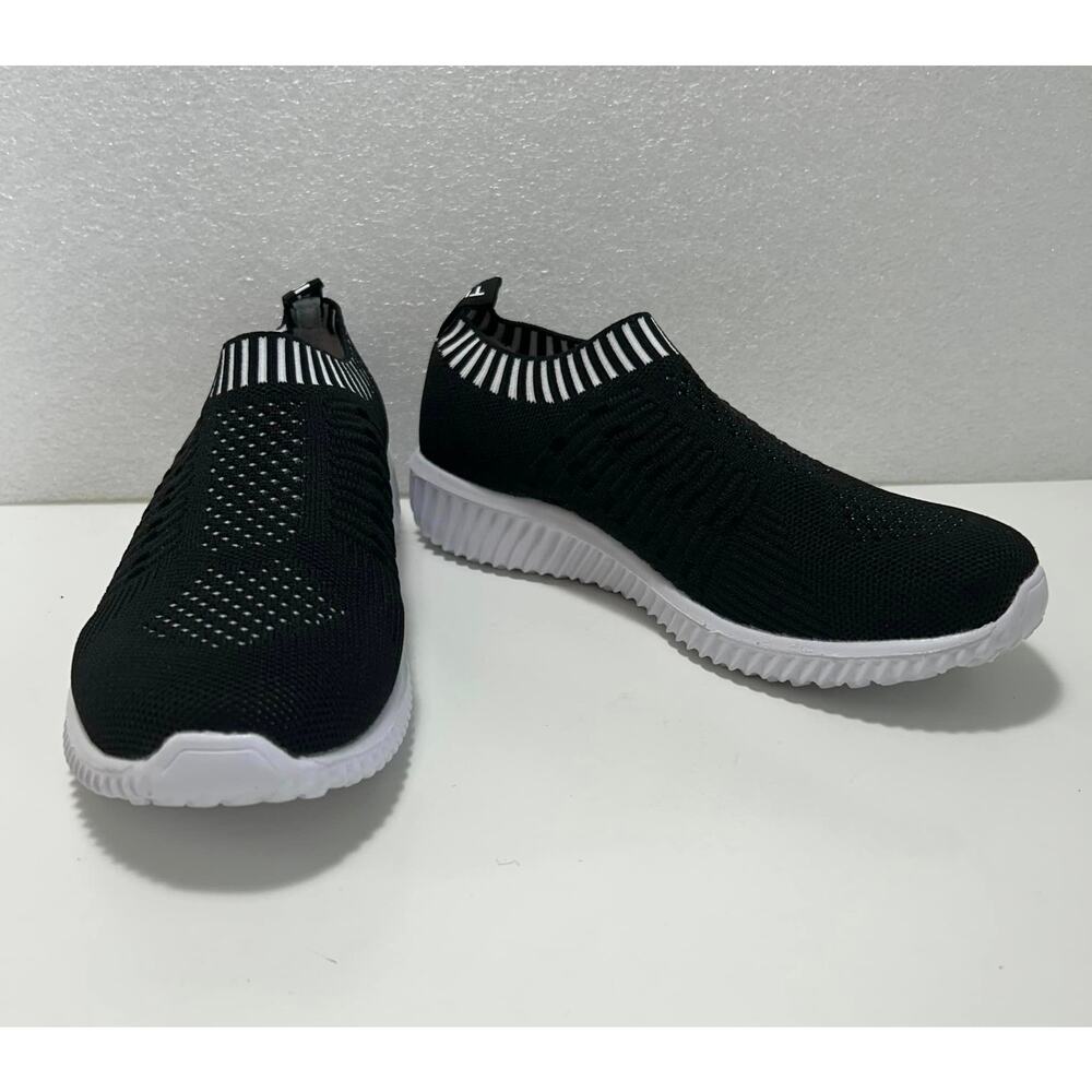 TIOSEBON Comfort Slip On Shoes Black Mesh Athletic 26701 Womens 36 US6